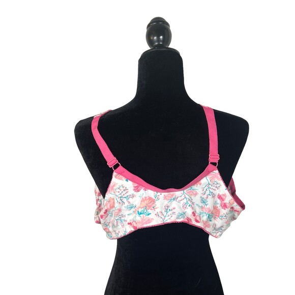 Comfort Choice Butterfly Floral Wireless Front Closure Bra Size 48B - Picture 3 of 6